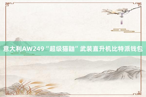 意大利AW249“超级猫鼬”武装直升机比特派钱包