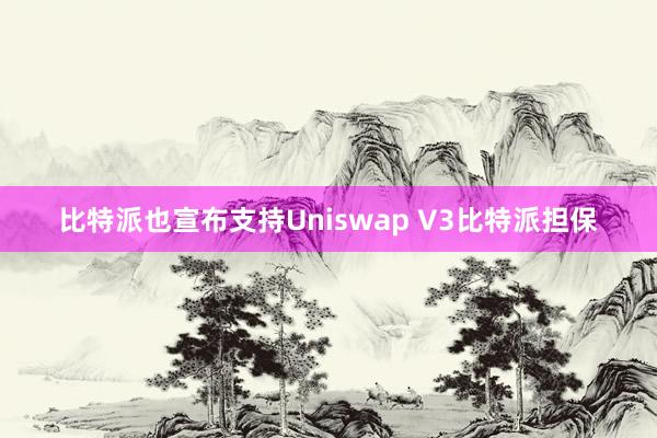 比特派也宣布支持Uniswap V3比特派担保